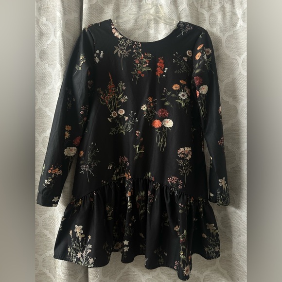 ZARA Black Floral Dress - Picture 1 of 4